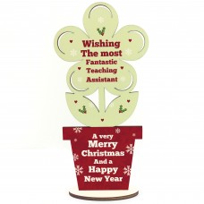 Christmas Gift For Teaching Assistant Wood Flower Thank You Gift