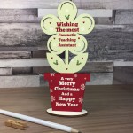 Christmas Gift For Teaching Assistant Wood Flower Thank You Gift