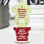 Christmas Gift For Teaching Assistant Wood Flower Thank You Gift