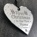 First Christmas In Our First Home Together Heart New Home Gift 