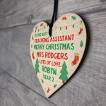 Teaching Assistant Thank You Christmas Gift Wooden Heart