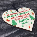 Teaching Assistant Thank You Christmas Gift Wooden Heart