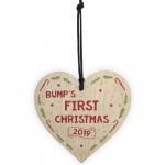 Bumps First Christmas Heart Decoration Wood Christmas Tree Decor