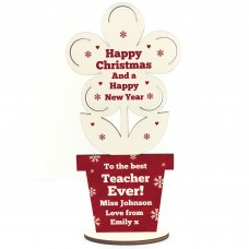 Happy Christmas Teacher Gift Flower Gift For Teacher Assistant