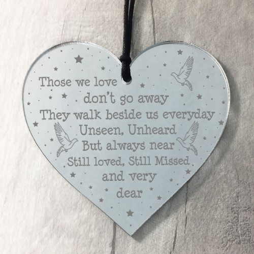 Memorial Plaque Hanging Heart In Memory Plaque Mum Dad Nan Decor