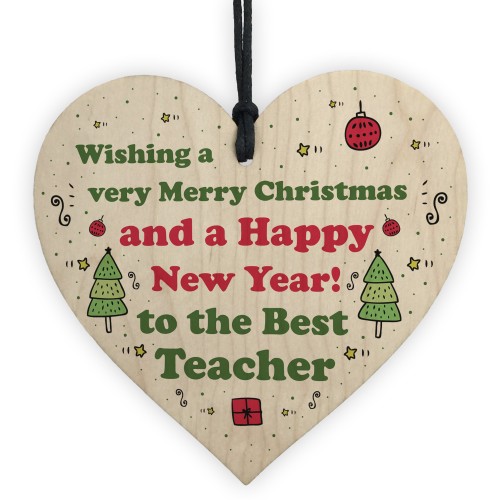 Christmas Gift For Best Teacher Heart Thank You Gift For Teacher