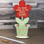 Handmade Christmas Gift For Teacher Wooden Flower Thank You