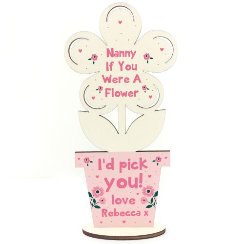 Personalised Gift For Nan Handmade Flower Nanny Birthday Xmas