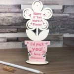 Personalised Gift For Nan Handmade Flower Nanny Birthday Xmas