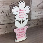 Personalised Gift For Nan Handmade Flower Nanny Birthday Xmas