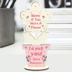 Personalised Gift For Nan Handmade Flower Nanny Birthday Xmas