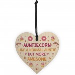 Handmade Auntie Gift Novelty Sister Plaque Wooden Heart
