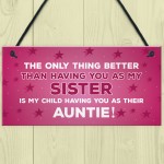 Novelty Gift For Auntie Sister Birthday Christmas Gift Plaque