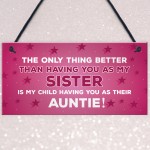 Novelty Gift For Auntie Sister Birthday Christmas Gift Plaque