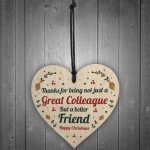 Christmas Gift For Colleague Novelty Friendship Gift Wood Heart