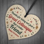 Christmas Gift For Colleague Novelty Friendship Gift Wood Heart