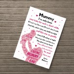 New Mummy Gifts for Mummy Birthday Christmas Print Personalised 