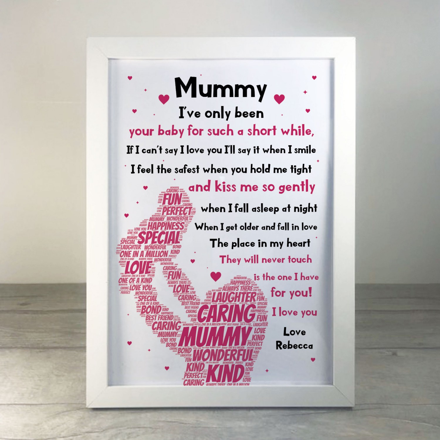 Newborn Baby Gift For Mummy Framed Print Mummy Birthday Xmas Newborn Baby Gift For Mummy Framed Print Mummy Birthday Xmas
