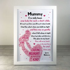Newborn Baby Gift For Mummy Framed Print Mummy Birthday Xmas