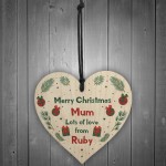 Personalised Merry Christmas Gift Christmas Card For Mum Dad Nan