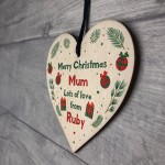 Personalised Merry Christmas Gift Christmas Card For Mum Dad Nan