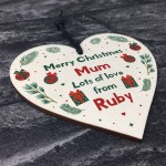 Personalised Merry Christmas Gift Christmas Card For Mum Dad Nan