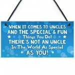 Uncle Keepsake Gifts Novelty Hanging Plaque Christmas Birthday G