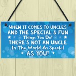 Uncle Keepsake Gifts Novelty Hanging Plaque Christmas Birthday G