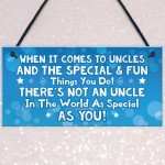 Uncle Keepsake Gifts Novelty Hanging Plaque Christmas Birthday G