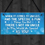 Uncle Keepsake Gifts Novelty Hanging Plaque Christmas Birthday G