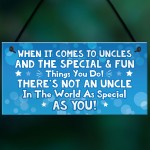 Uncle Keepsake Gifts Novelty Hanging Plaque Christmas Birthday G