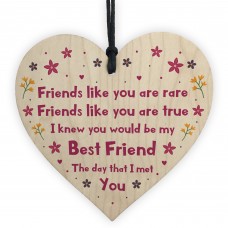Best Friend Keepsake Gift Novelty Wood Heart Christmas Birthday 