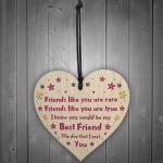 Best Friend Keepsake Gift Novelty Wood Heart Christmas Birthday 