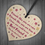 Best Friend Keepsake Gift Novelty Wood Heart Christmas Birthday 