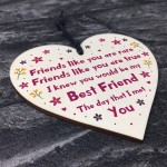 Best Friend Keepsake Gift Novelty Wood Heart Christmas Birthday 