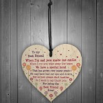 Best Friend Plaque Friendship Sign For Christmas Birthday Heart