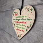 Handmade Dad Memorial Christmas Tree Decoration Wooden Heart