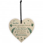 Dad Memorial Gift To Hang On The Christmas Tree Wood Heart Dad 