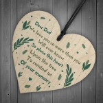 Dad Memorial Gift To Hang On The Christmas Tree Wood Heart Dad 