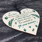 Dad Memorial Gift To Hang On The Christmas Tree Wood Heart Dad 