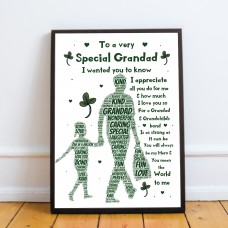 Grandad Gift Grandad Poem Frame Print Grandad Birthday Christmas