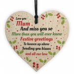 Handmade Mum Memorial Christmas Tree Decoration Wooden Heart