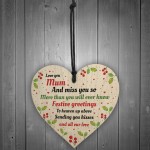 Handmade Mum Memorial Christmas Tree Decoration Wooden Heart