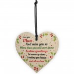 Handmade Mum Memorial Christmas Tree Decoration Wooden Heart