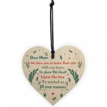 Mum Memorial Gift To Hang On The Christmas Tree Wood Heart Mum 