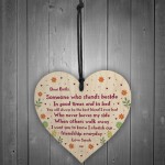 Friendship Personalised Gift Best Friend Christmas Wood Heart