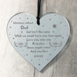 Memorial Plaque For Mum Dad Nan Grandad Hanging Heart Christmas 