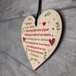 Dad Memorial Christmas Decoration Wood Heart Memory Plaque