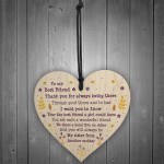 Handmade Gift For Best Friend Birthday Christmas Wooden Heart