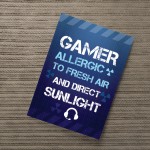 Funny Gamer Gift For Boys Bedroom Gaming Print Wall Sign Gift